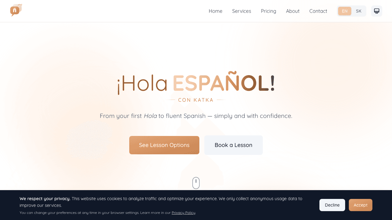 Hola Español project screenshot